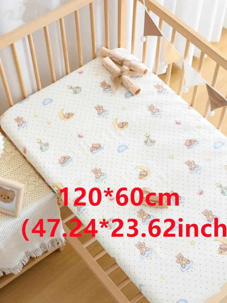 Crib Fitted Sheet Set Machine Washable for Infant Toddler Baby Crib Fitted Sheet Toddler Mattress Cover for Standard Crib