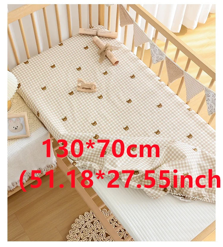 Crib Fitted Sheet Set Machine Washable for Infant Toddler Baby Crib Fitted Sheet Toddler Mattress Cover for Standard Crib