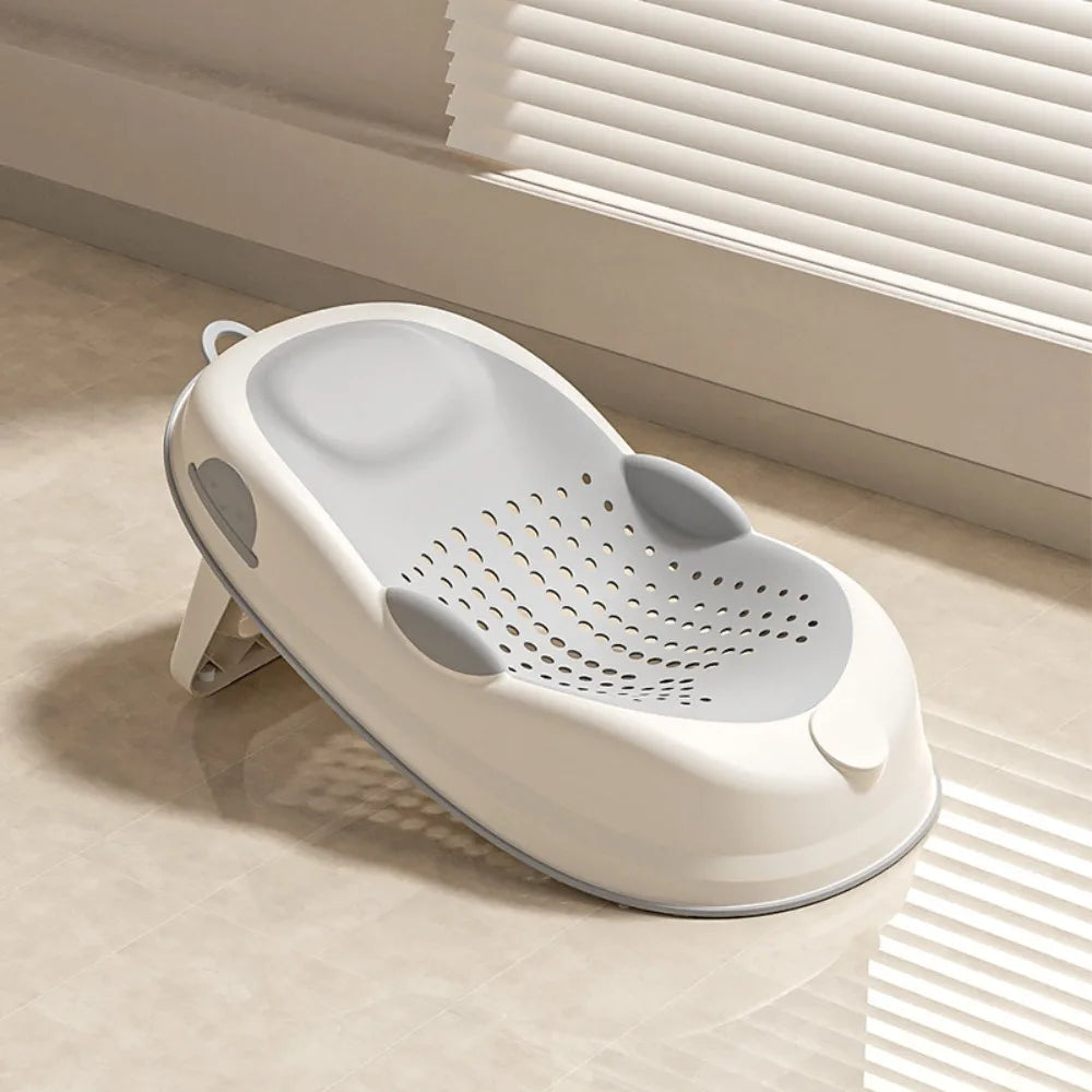 Temperature Sensing Bath Seat Mat Mesh Material Support Structure Baby Bath Net Comfortable Easy to Use Bath Rack Infant Care