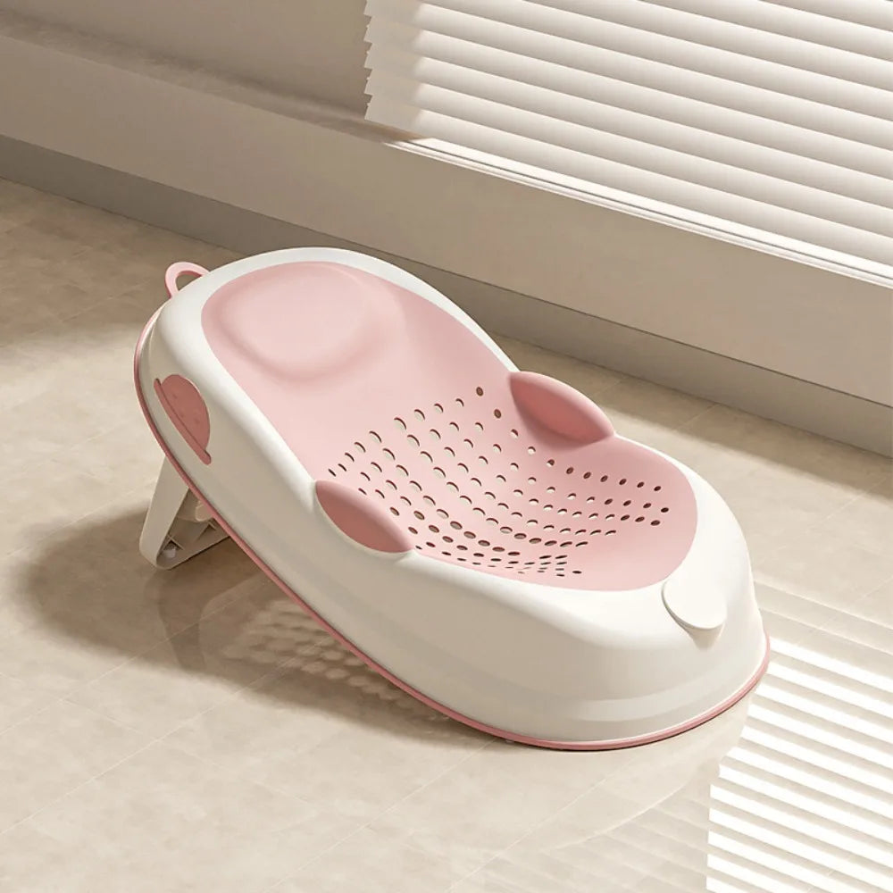 Temperature Sensing Bath Seat Mat Mesh Material Support Structure Baby Bath Net Comfortable Easy to Use Bath Rack Infant Care