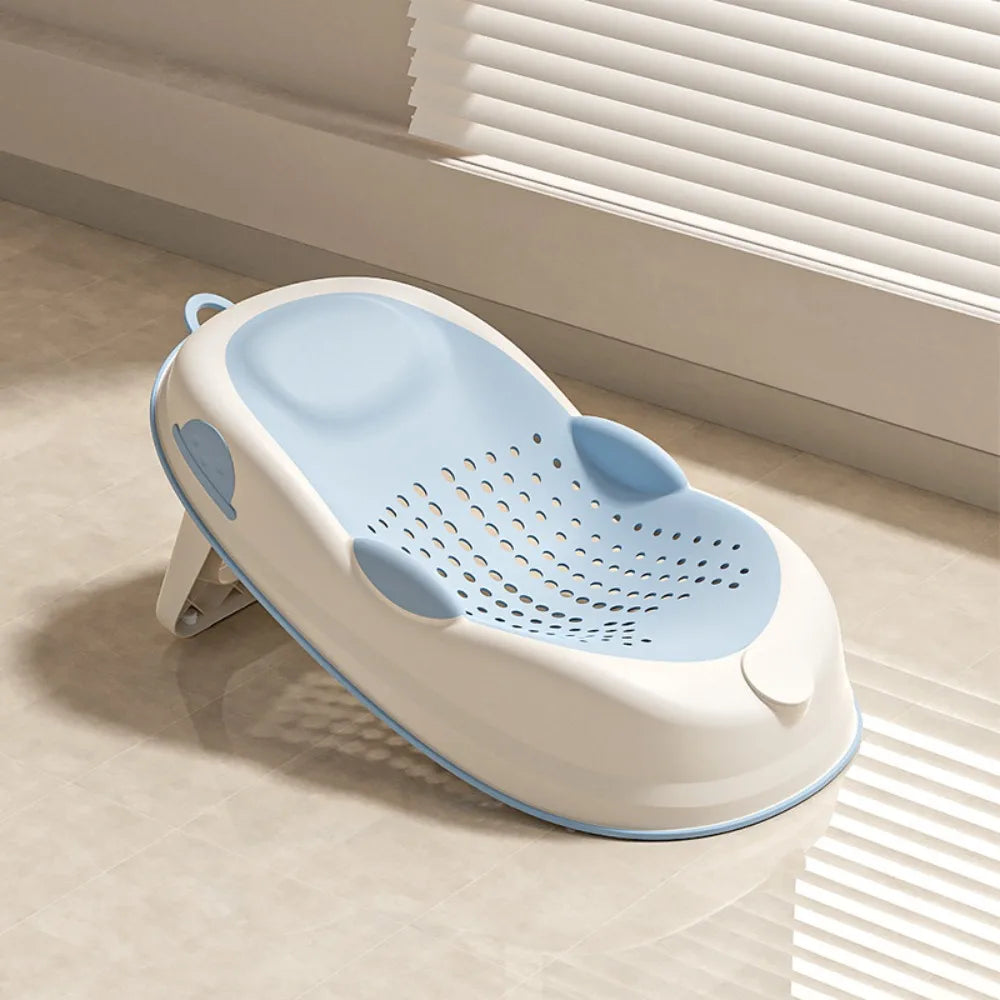 Temperature Sensing Bath Seat Mat Mesh Material Support Structure Baby Bath Net Comfortable Easy to Use Bath Rack Infant Care